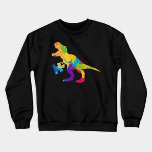 Autism Colourful Dinosaur Crewneck Sweatshirt